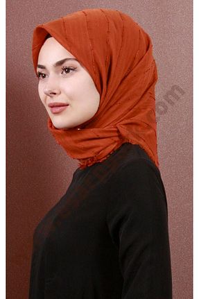 روسری نارنجی 100 x 100 Eşarppark - کد 792653596