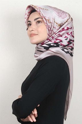 روسری طوسی پلی استر Aker - کد 305652321