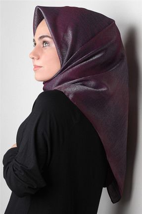 روسری زرشکی پلی استر PİRAMİT - کد 234260238