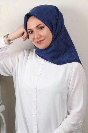 روسری آبی 100 x 100 PİRAMİT - کد 670817110