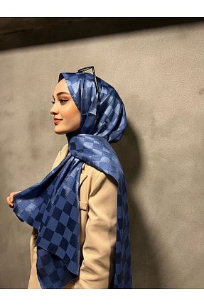 شال آبی زنانه ویسکون Scarf - کد 810213152