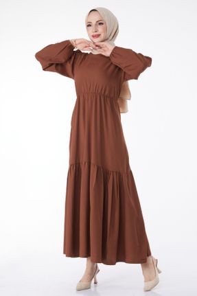 لباس قهوه ای زنانه بافتنی اسلیم فیت کد 816363091