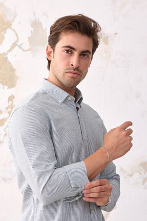 پیراهن خاکی مردانه اسلیم فیت RAVANELLI - کد 841276684