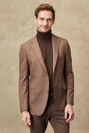 کت قهوه ای مردانه رگولار Altınyıldız Classics - کد 356695687