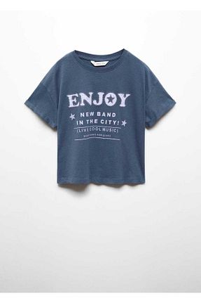 تیشرت آبی بچه گانه رگولار MANGO Kids - کد 831186450