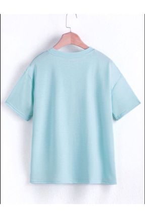 تی شرت سبز بچه گانه رگولار یقه گرد تکی کد 685693916