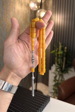 تسبیح زرد کهربا dergah tesbih - کد 842092790