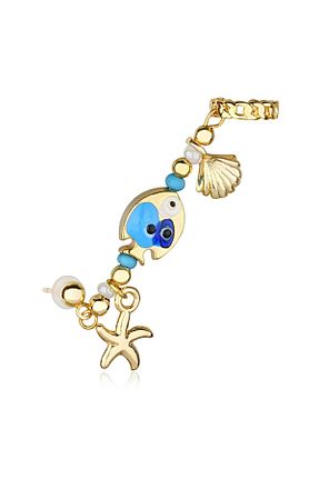 گوشواره جواهر رنگی منجق Klips Concept - کد 810549765