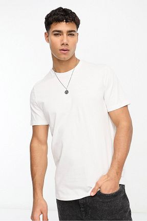 تیشرت سفید مردانه اسلیم فیت Tee&more. - کد 842101088