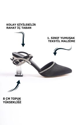 کفش مجلسی مشکی زنانه پاشنه ضخیم پاشنه متوسط ( 5 - 9 cm ) چرم مصنوعی کد 814088069
