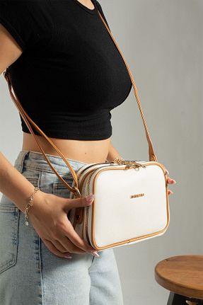 کیف دوشی بژ زنانه چرم مصنوعی mıchael polo - کد 751605300