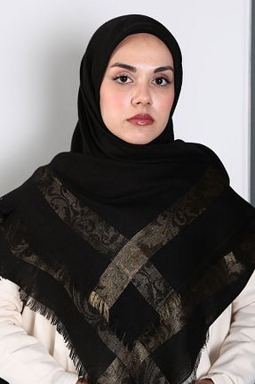 روسری مشکی پنبه پلی استر ZENİPEK - کد 788377792