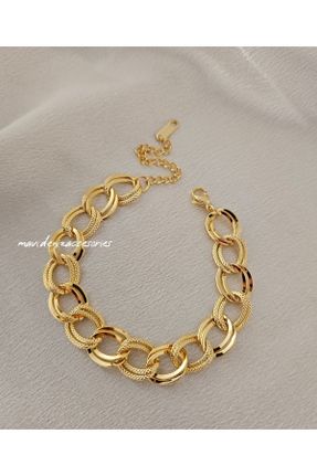 دستبند استیل طلائی زنانه استیل ضد زنگ کد 775326210