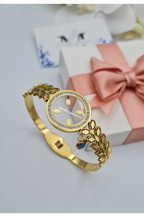 دستبند استیل طلائی زنانه فولاد ( استیل ) کد 740551805