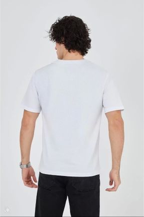 تی شرت سفید زنانه رگولار یقه گرد کد 816554030