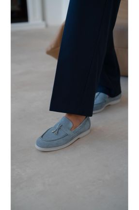 کفش لوفر آبی زنانه پاشنه کوتاه ( 4 - 1 cm ) کد 815142993