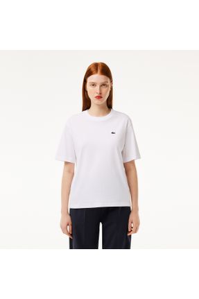 تی شرت سفید زنانه رگولار یقه گرد کد 820864872