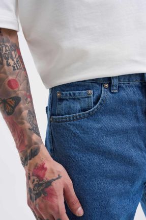 شلوار جین آبی مردانه پاچه ساده جین ساده کد 658500940