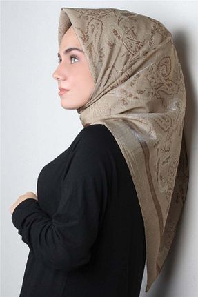 روسری قهوه ای 100 x 100 PİRAMİT - کد 234261879