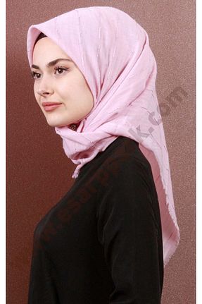 روسری صورتی پنبه ای Eşarppark - کد 792653619