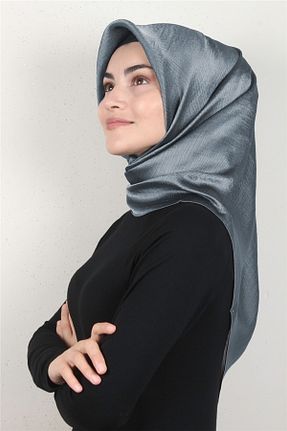 روسری طوسی 100 x 100 PİRAMİT - کد 320239232