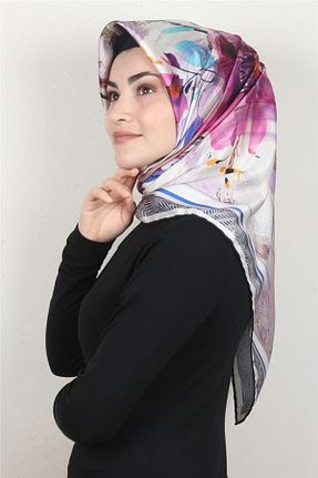 روسری رنگی 90 x 90 PİRAMİT - کد 316647332