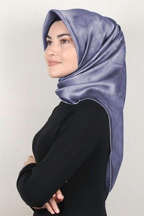 دستمال گردن بنفش زنانه ابریشم Aker - کد 338818881