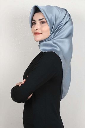 روسری سفید 90 x 90 Aker - کد 252733307