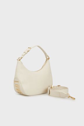 کیف دوشی بژ زنانه چرم مصنوعی Love Moschino - کد 841984542