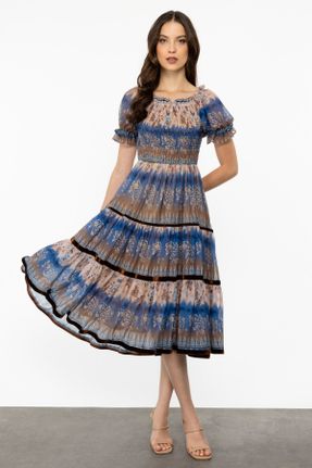 لباس آبی زنانه بافتنی Fitted کد 841882110