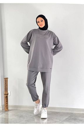 ست گرمکن حجاب طوسی زنانه رگولار YK SHOPPİNG - کد 841924154