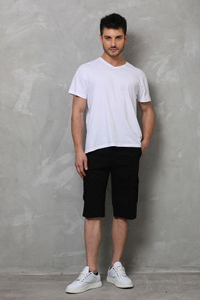 شلوارک و برمودا مشکی مردانه اسلیم فیت Cuqq Denim - کد 838532112