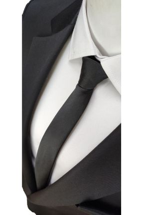 کراوات مشکی مردانه میکروفیبر İnce کد 45533249