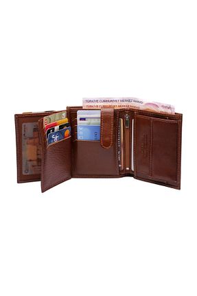 کیف پول قهوه ای مردانه ابعاد بزرگ Westpolo - کد 54705427