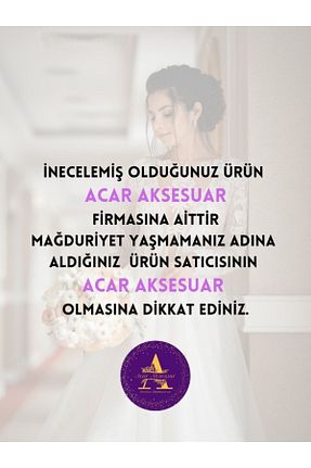اکسسوری عروس ACAR AKSESUAR - کد 769282292