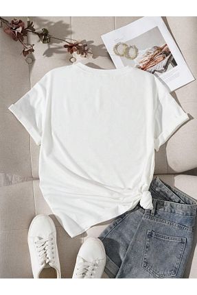 تیشرت سفید زنانه سایز بزرگ aynewmoda - کد 841963909