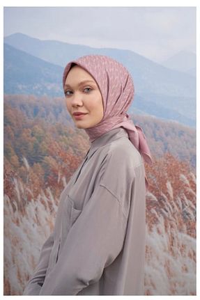 روسری صورتی پنبه پلی استر ARMANDA - کد 817975578