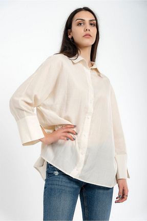 بلوز بژ زنانه ساده Sevenmuses - کد 795871216