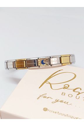 دستبند استیل (فولاد) طلائی زنانه استیل ضد زنگ RoseCo00 - کد 842000669