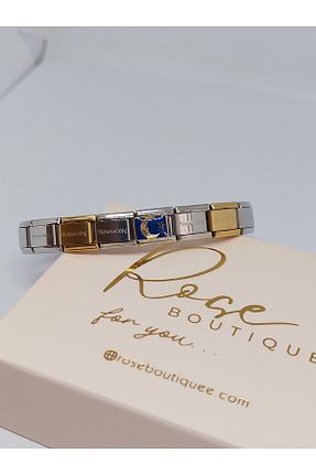 دستبند استیل (فولاد) رنگی زنانه استیل ضد زنگ RoseCo00 - کد 842000661
