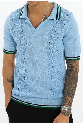 پولوشرت آبی مردانه تریکو King Brothers - کد 823723408
