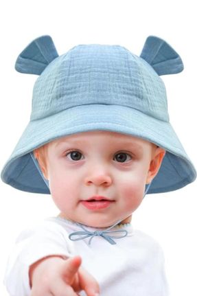 کلاه آبی بچه گانه پنبه (نخی) کد 828299155