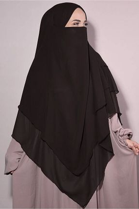روسری قهوه ای شیفون Luna Nueva - کد 754150581