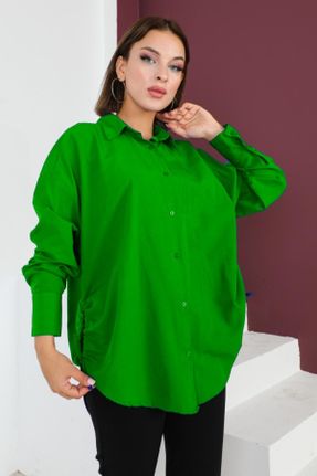 پیراهن سبز زنانه سایز بزرگ تریکتون کد 838470468