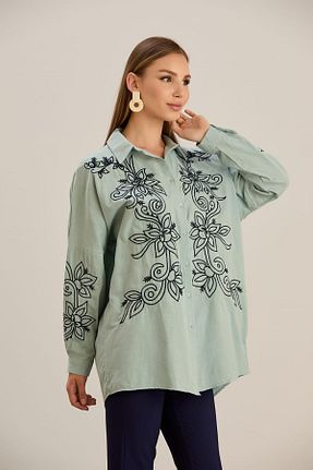 پیراهن سبز زنانه رگولار MAY MARA - کد 835178632