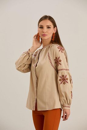 پیراهن قهوه ای زنانه رگولار MAY MARA - کد 835215297