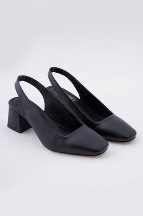 کفش پاشنه بلند کلاسیک مشکی زنانه چرم طبیعی پاشنه ضخیم پاشنه متوسط ( 5 - 9 cm ) کد 317085608