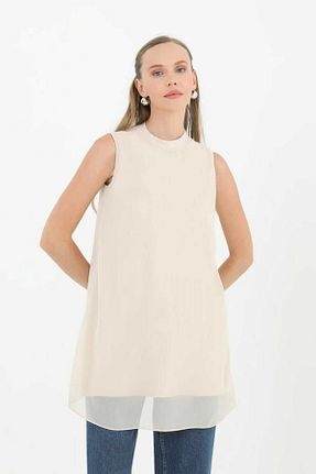 بلوز بژ زنانه ساده Meryemce Butik - کد 820244012