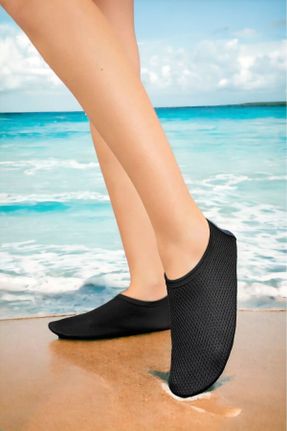 کفش ساحلی مشکی زنانه پارچه نساجی کد 818070953