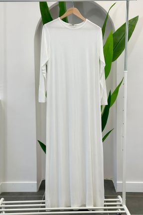 لباس سفید زنانه رگولار بافتنی کد 838290695